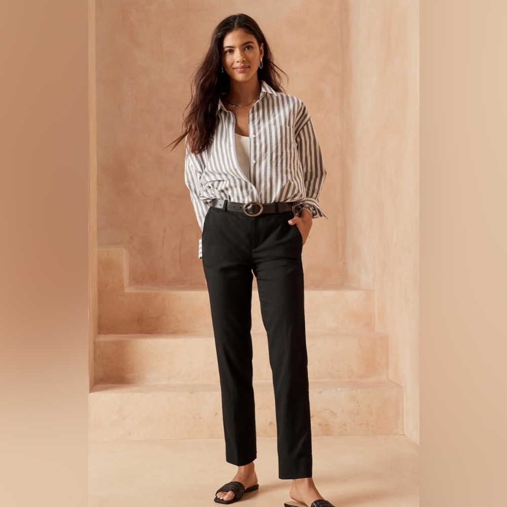 BANANA REPUBLIC Ryan Straight Pant - Black (M/Tall)
